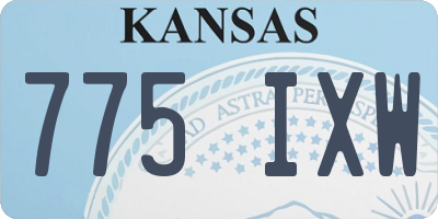 KS license plate 775IXW