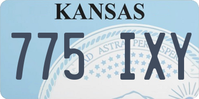 KS license plate 775IXY