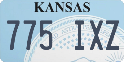 KS license plate 775IXZ