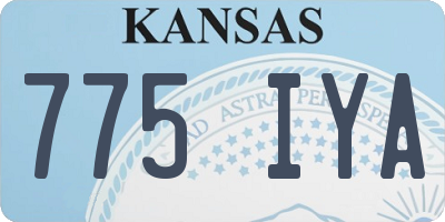 KS license plate 775IYA