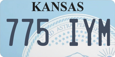 KS license plate 775IYM