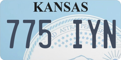 KS license plate 775IYN