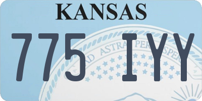KS license plate 775IYY