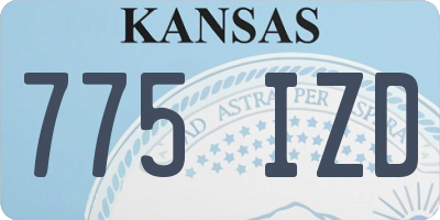 KS license plate 775IZD