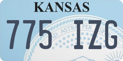 KS license plate 775IZG