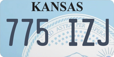 KS license plate 775IZJ