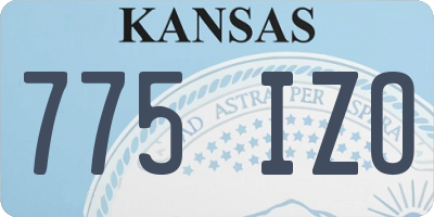 KS license plate 775IZO
