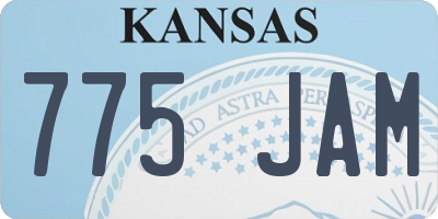KS license plate 775JAM