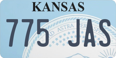 KS license plate 775JAS