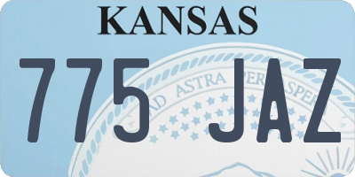 KS license plate 775JAZ