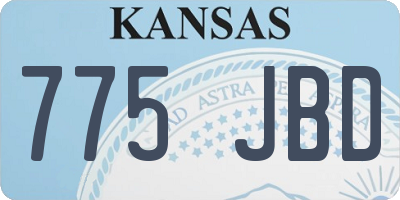 KS license plate 775JBD