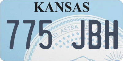 KS license plate 775JBH