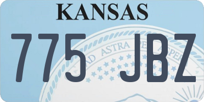 KS license plate 775JBZ