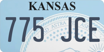 KS license plate 775JCE