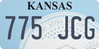 KS license plate 775JCG