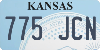 KS license plate 775JCN