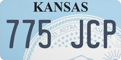 KS license plate 775JCP