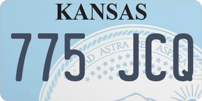 KS license plate 775JCQ