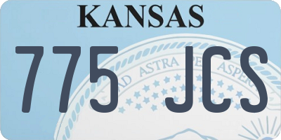 KS license plate 775JCS