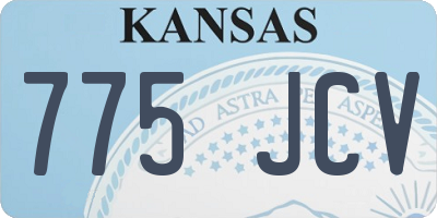 KS license plate 775JCV