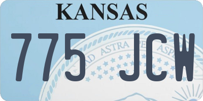 KS license plate 775JCW