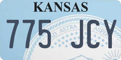 KS license plate 775JCY