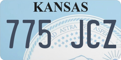 KS license plate 775JCZ