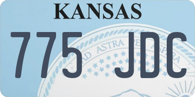 KS license plate 775JDC