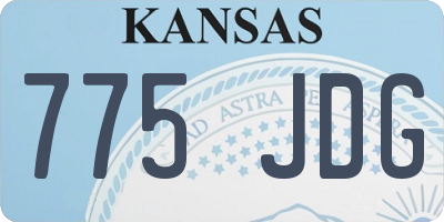 KS license plate 775JDG