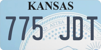 KS license plate 775JDT