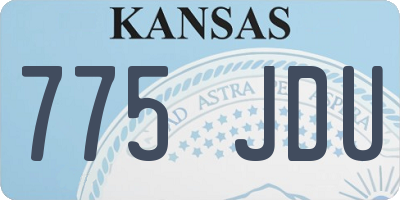 KS license plate 775JDU