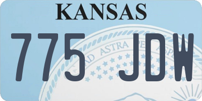 KS license plate 775JDW