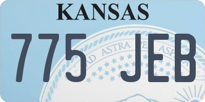 KS license plate 775JEB