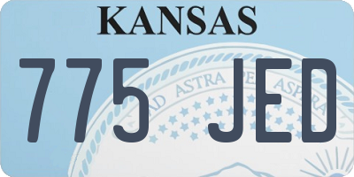 KS license plate 775JED