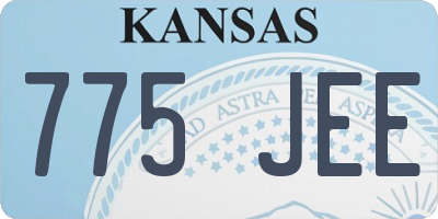 KS license plate 775JEE