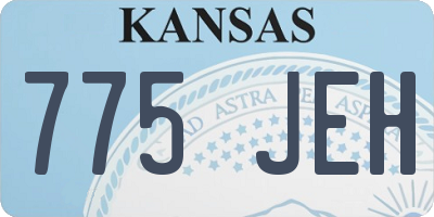 KS license plate 775JEH