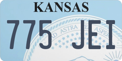 KS license plate 775JEI