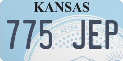 KS license plate 775JEP