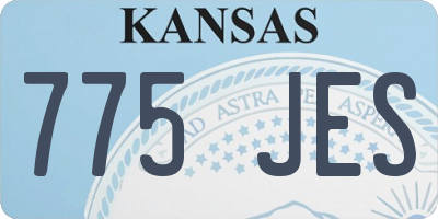 KS license plate 775JES