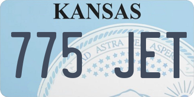 KS license plate 775JET