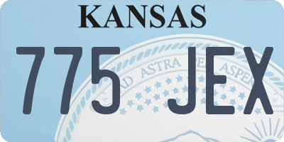 KS license plate 775JEX