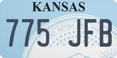 KS license plate 775JFB