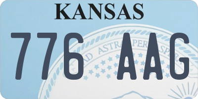 KS license plate 776AAG