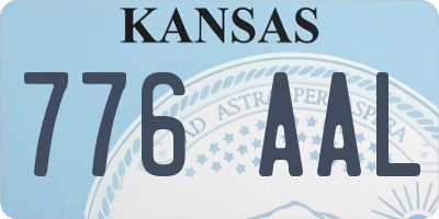 KS license plate 776AAL