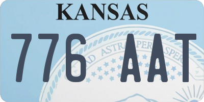 KS license plate 776AAT