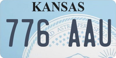 KS license plate 776AAU