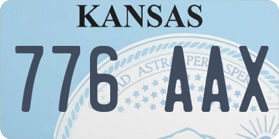 KS license plate 776AAX