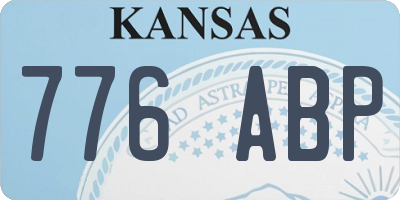 KS license plate 776ABP