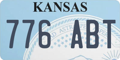 KS license plate 776ABT
