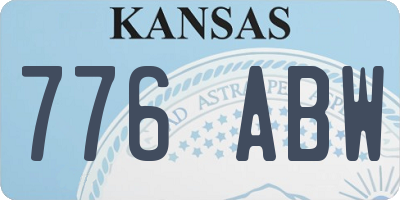 KS license plate 776ABW